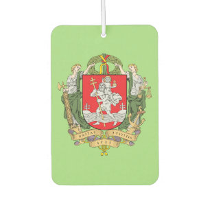 Coat of arms of Vilnius, Lithuania Luggage Tag Air Freshener