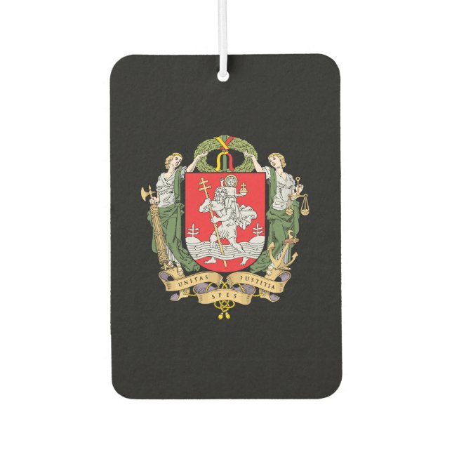 Coat of arms of Vilnius, Lithuania Mouse Pad Air Freshener (Front)