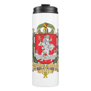 Coat of arms of Vilnius, Lithuania Thermal Tumbler