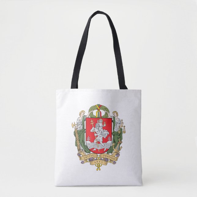 Coat of arms of Vilnius, Lithuania Tote Bag (Front)