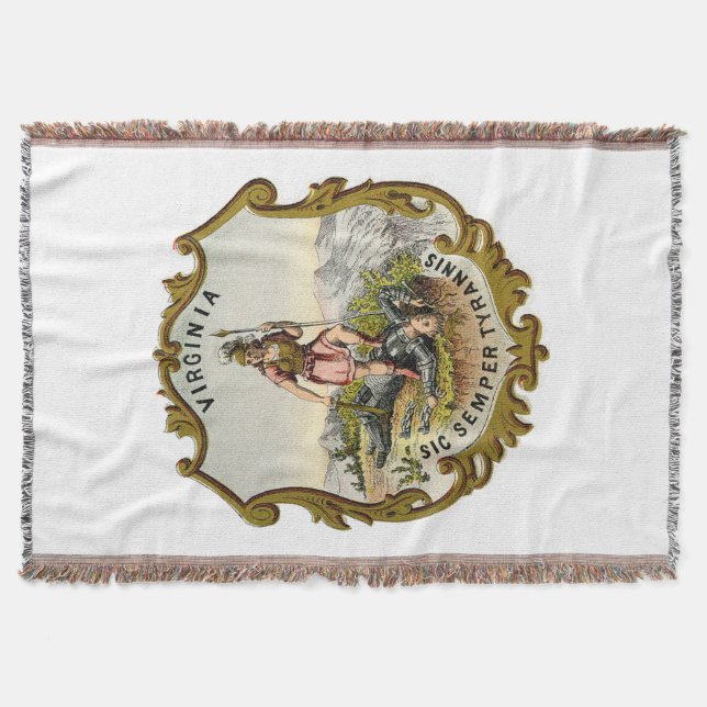 Coat of arms of Virginia (1876) Throw Blanket (Front)