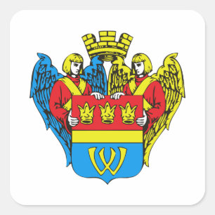 Coat of arms of Vyborg, Russia Square Sticker