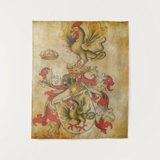 coat of arms on parchment ver 5 tapestry