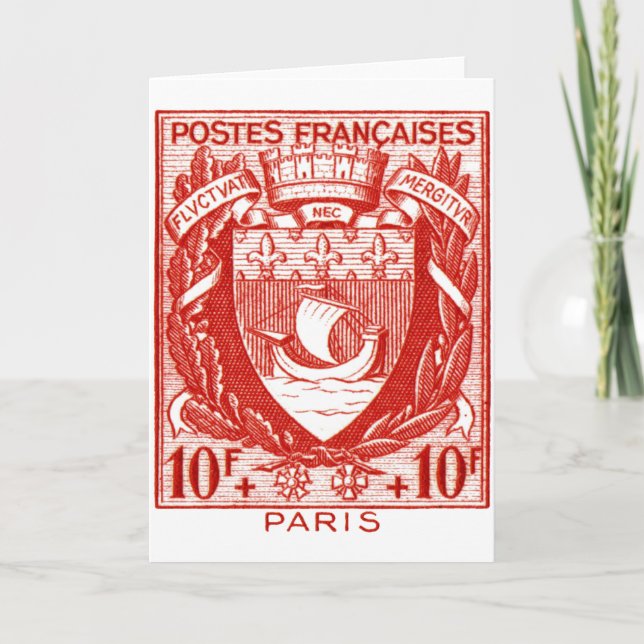 Coat of Arms Paris, France Card (Front)