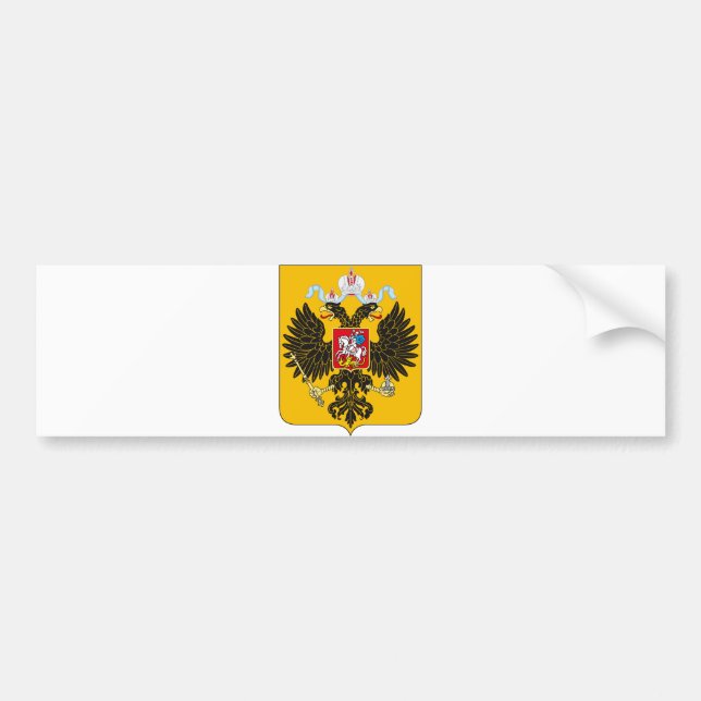Coat of Arms Russian Empire Official Russia Logo Bumper Sticker (Front)
