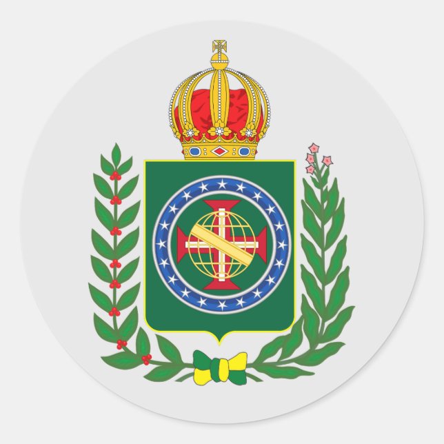 Coat of Arms - Second Empire of Brazil Classic Round Sticker (Front)
