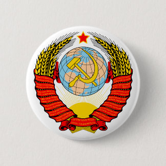 Coat of Arms Soviet Union Official Heraldry Symbol 2 Inch Round Button