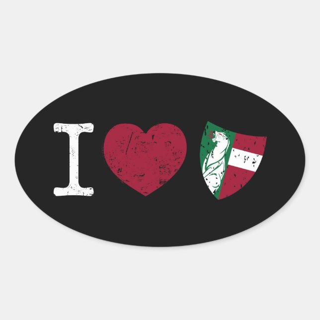 coat of arms Steiermark Fürstenfeld love Oval Sticker (Front)