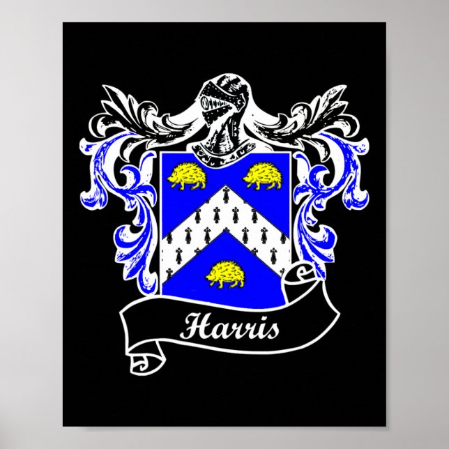 Coat Of Arms Surname Last Name Family Crest  Poster (Front)