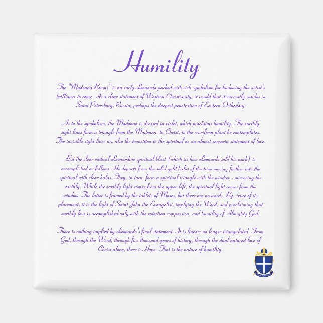 Coat of Arms, The "Madonna Benois" is an early ... Magnet (Front)