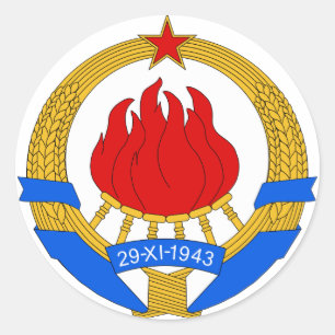 Coat of Arms Yugoslavia Official Heraldry symbnol Classic Round Sticker
