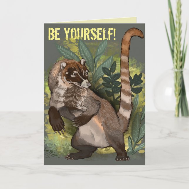 Coatamundi or White Nosed Coati Card (Front)