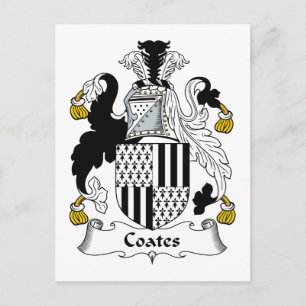 Coates Family Crest Postcard