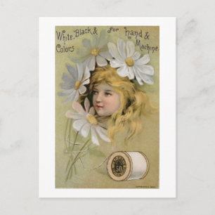 Coats Thread - Daisy Girl Postcard