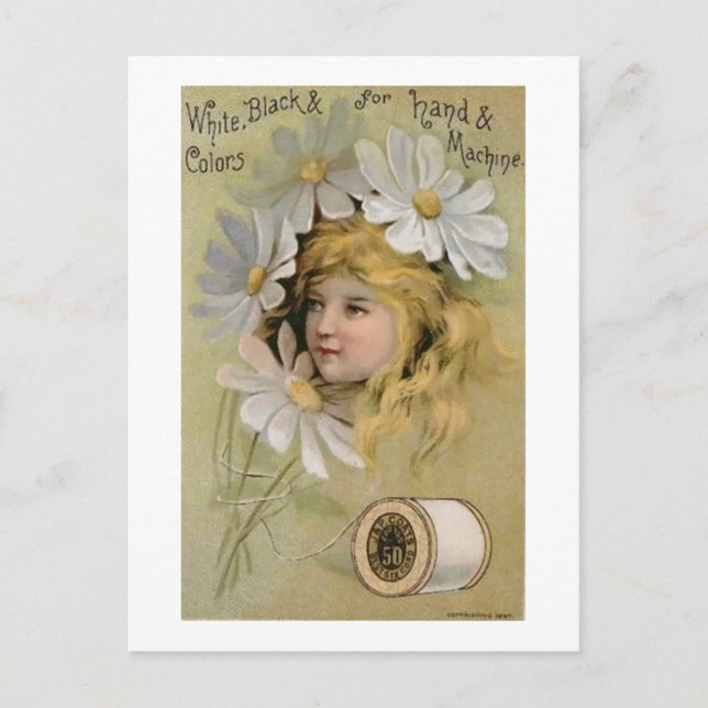 Coats Thread - Daisy Girl Postcard (Front)