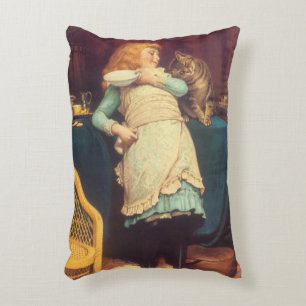 Coaxing Better Than Teasing Charles Burton Barber Accent Pillow