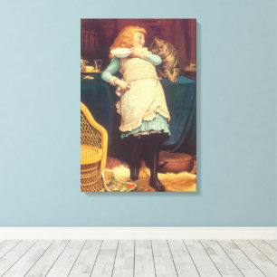 Coaxing Better Than Teasing Charles Burton Barber Canvas Print