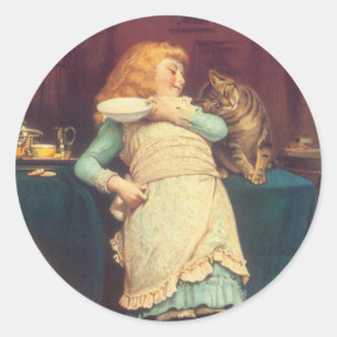 Coaxing Better Than Teasing Charles Burton Barber Classic Round Sticker