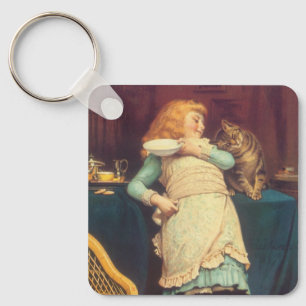 Coaxing Better Than Teasing Charles Burton Barber Keychain