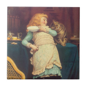 Coaxing Better Than Teasing Charles Burton Barber Tile