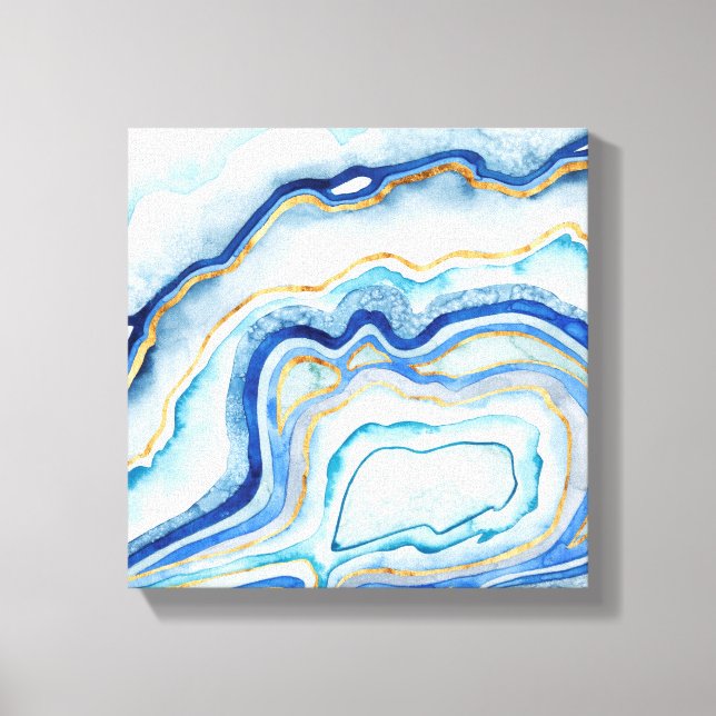 Cobalt Agate II Canvas Print (Front)