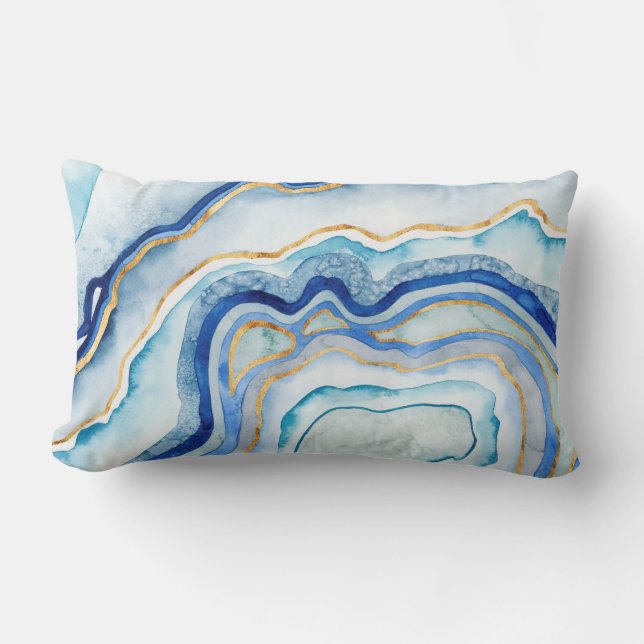 Cobalt Agate II Lumbar Pillow (Front)