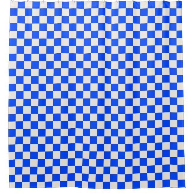 Cobalt and cream chequerboard pattern (Front)