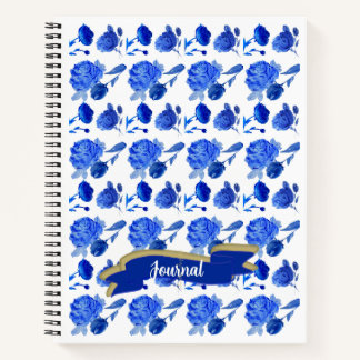 Cobalt and Sapphire Rose Journal