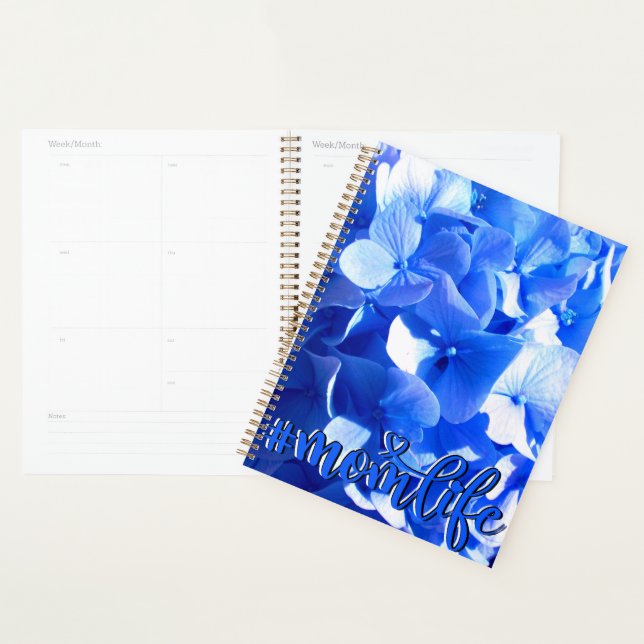 Cobalt bleu floral élégant bleu hydrangées (Devant avec enveloppe)