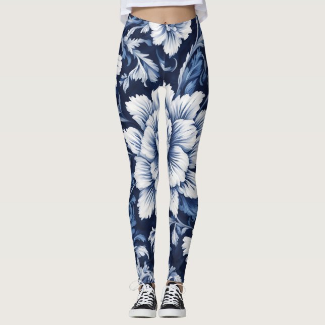 cobalt bloom symphony leggings (Front)