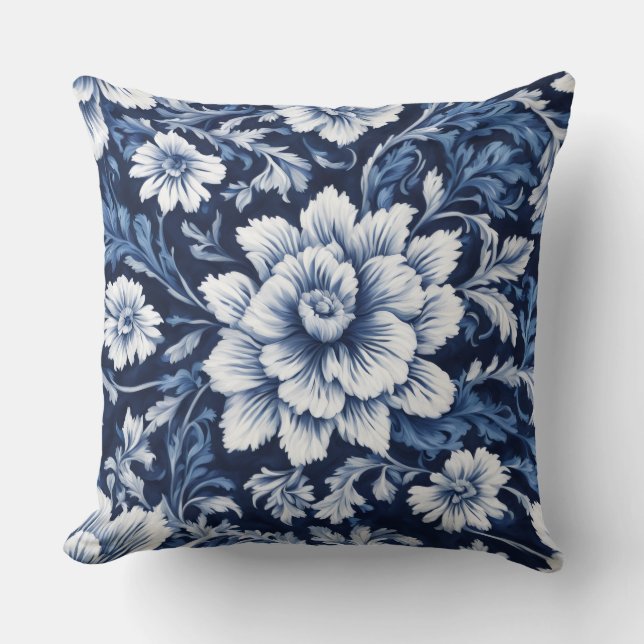 cobalt bloom symphony pillow (Front)