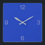 Cobalt Blue 1338BE Colour, With Add a Name Option Square Wall Clock<br><div class="desc">A full scale PNG image based on the HEX code (six-digit hex triplet) shown. Use this code to mix, match and customize any other item to go with this, or to add to other collections. Hex codes may be used to customize most text and background colours on Zazzle products. You...</div>