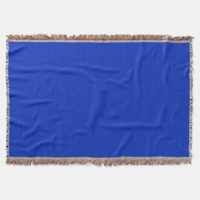 COBALT BLUE (a solid rich colour) ~ Throw Blanket (Front)