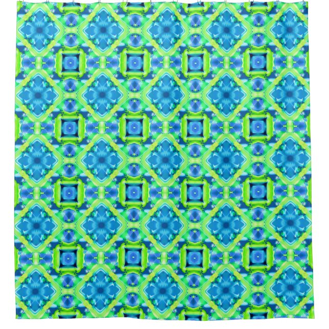 Cobalt Blue and Lime Green Tie Dye Pattern (Front)