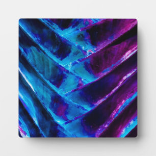 Cobalt Blue and Vibrant Purple Colorized Traveller Plaque