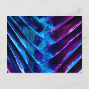 Cobalt Blue and Vibrant Purple Colorized Traveller Postcard