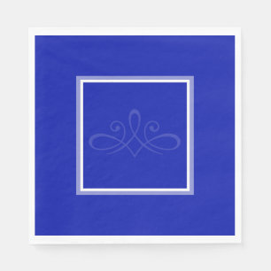 Cobalt blue and white napkins