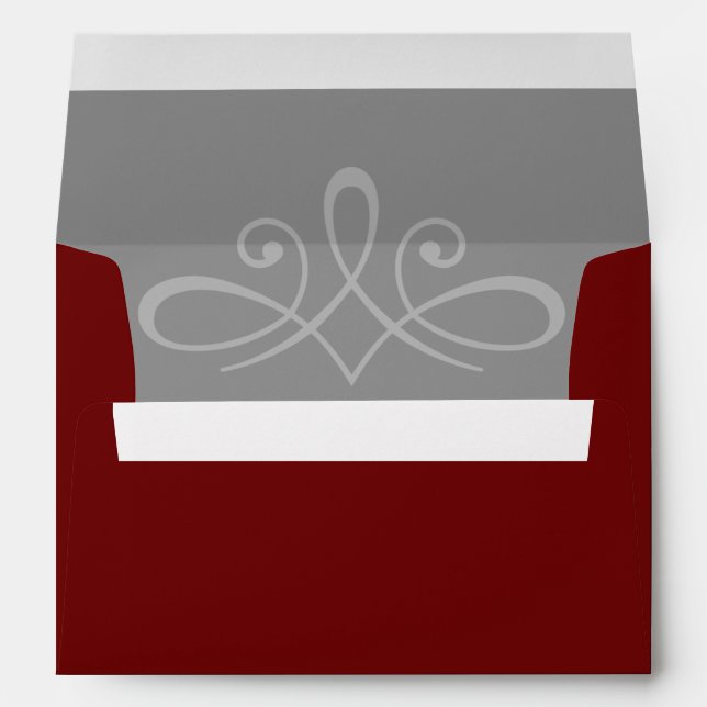 Cobalt blue and white wedding invitation envelope (Back (Bottom))