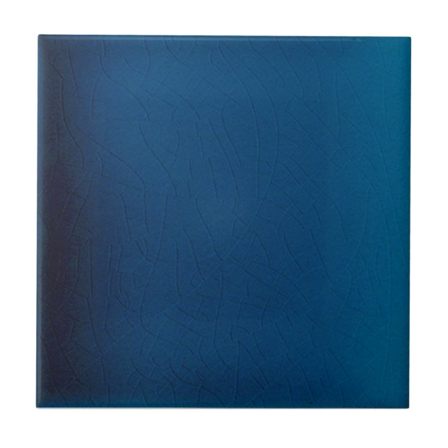 Cobalt Blue Antique Repro Shaded Faux Finish Tile (Front)
