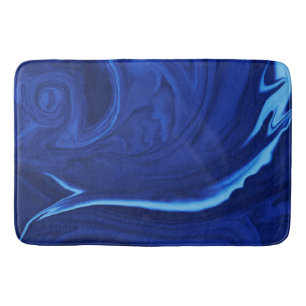Cobalt blue background bath mat