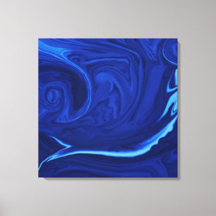 Cobalt blue background collection canvas print