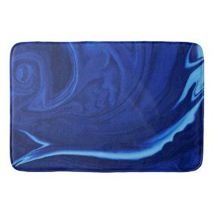 Cobalt blue background Textured Handmade Bath Mat