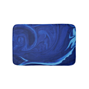 Cobalt blue background Textured Handmade Bath Mat