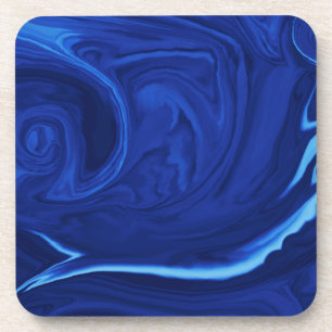 Cobalt blue background Textured Handmade Coaster