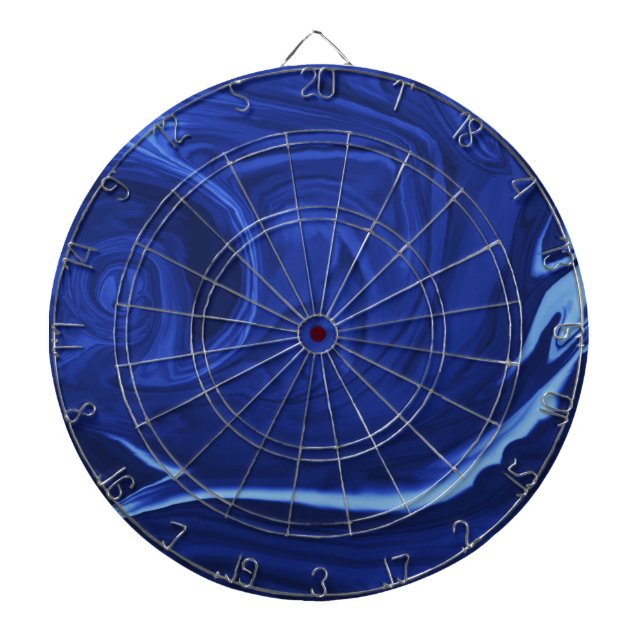 Cobalt blue background Textured Handmade Dartboard (Front)