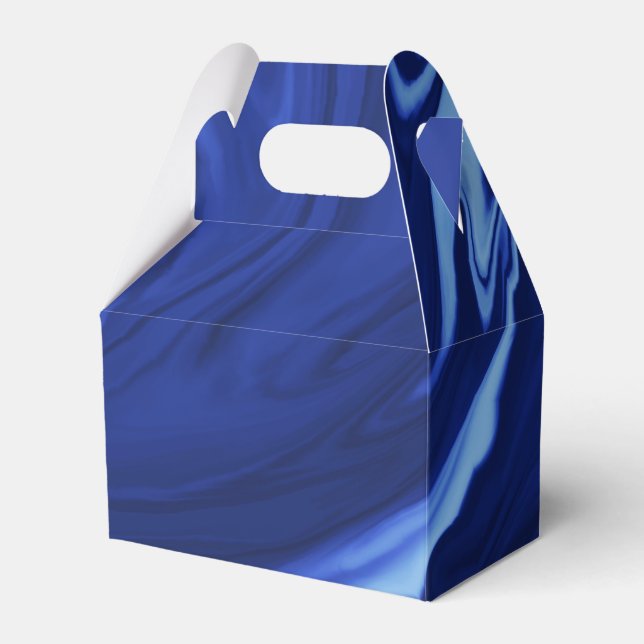 Cobalt blue background Textured Handmade Favor Box (Front Side)