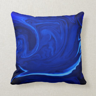 Cobalt blue background Textured Handmade Throw Pillow