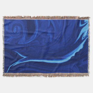 Cobalt blue background throw blanket