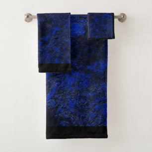 Cobalt blue bath towel set