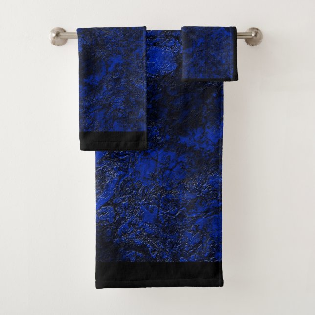 Cobalt blue bath towel set (Insitu)